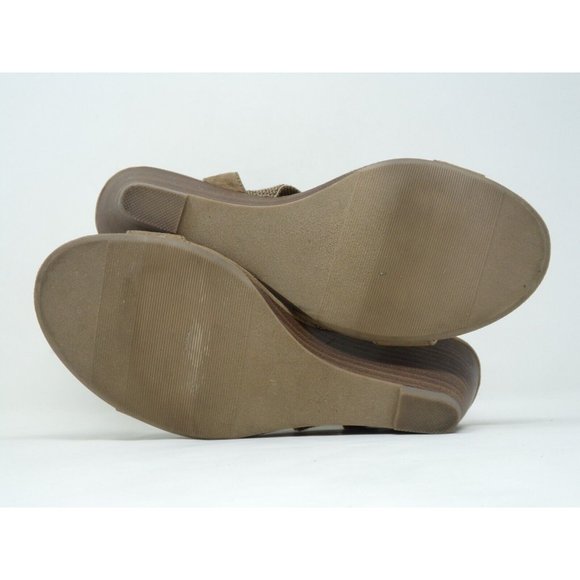 Torrid Wedge Women Elastic Strappy Tan Sandals - Picture 7 of 7